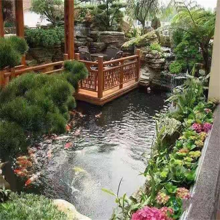 丹阳院子小鱼池假山设计